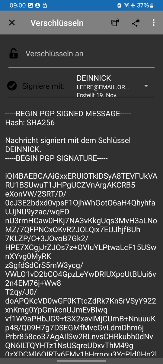 Signieren 3
